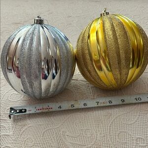 Silver and Gold Holiday Ornaments